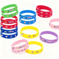 Hello Kitty Rubber Bracelets - 12 PK